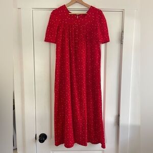 Amazing 70s Era Vintage Handmade Mushroom Print Dress - S